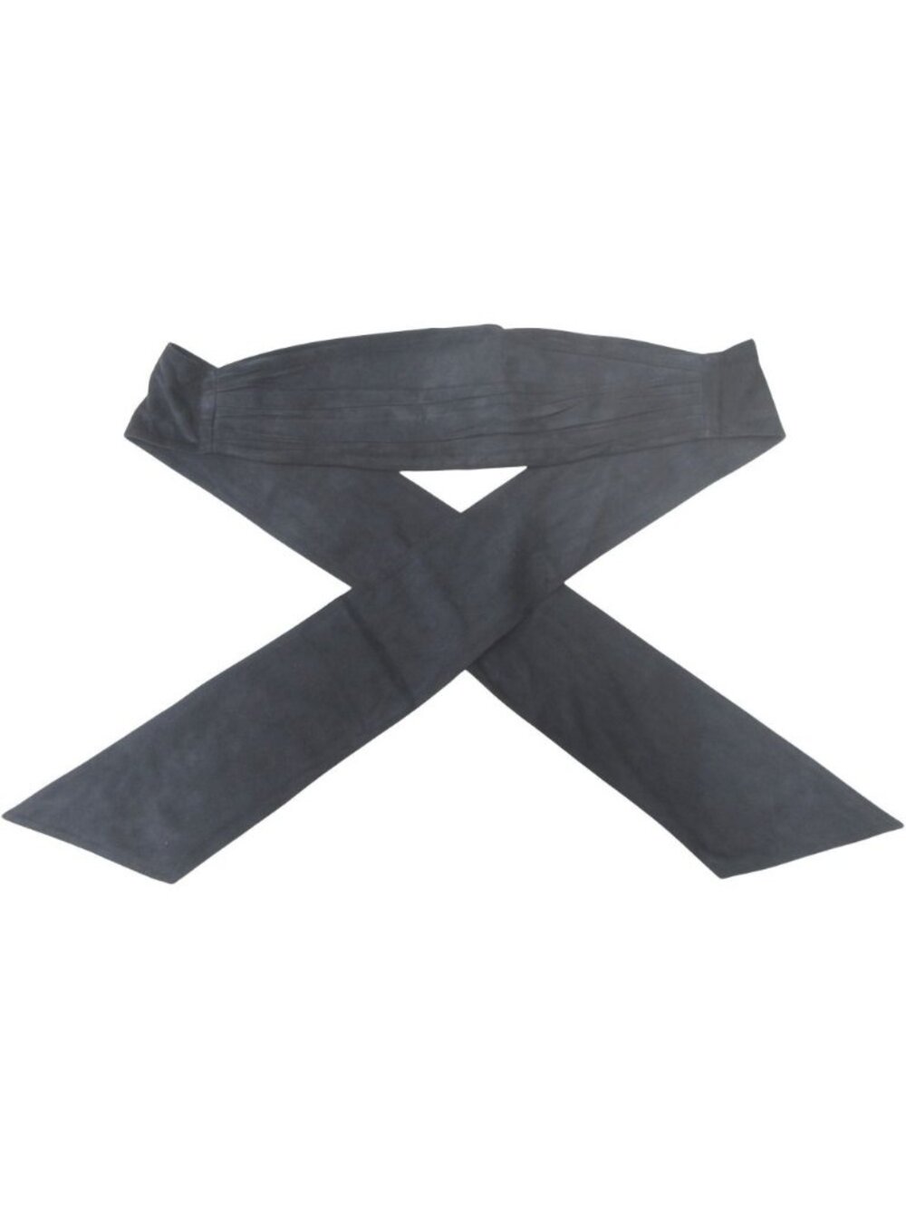 Chanel 11c Suede Leather Kama Band Corset Waist Belt Navy